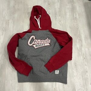 Roots Canada Red and Gray Hoodie